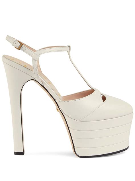 gucci t strap platform heels|Gucci heels open toe.